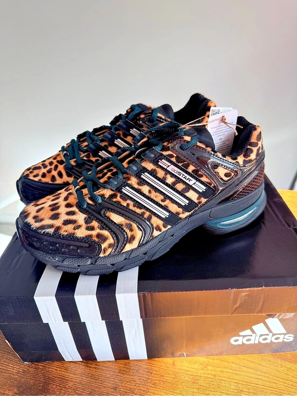 adidas Adistar Control 5 W Leopard Print Sneakers US 8.5W